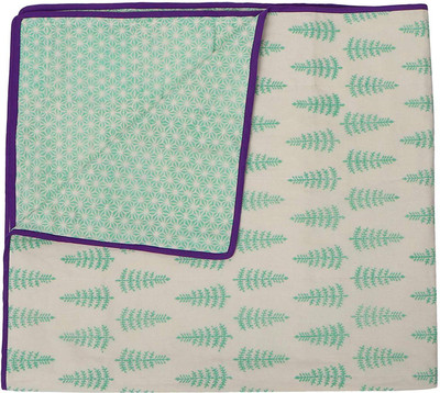 

BeFunky Floral, Printed  Crib Baby Blanket(Cotton, Green