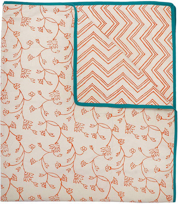 

BeFunky Floral, Printed  Crib Baby Blanket(Cotton, Orange