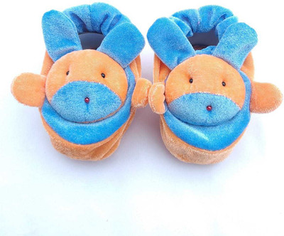 

LMN Child Care Booties(Toe to Heel Length - 12 cm Orange, Blue), Blue;orange