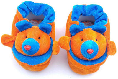 LMN Child Care Booties(Toe to Heel Length - 12 cm Orange, Blue), Blue;orange