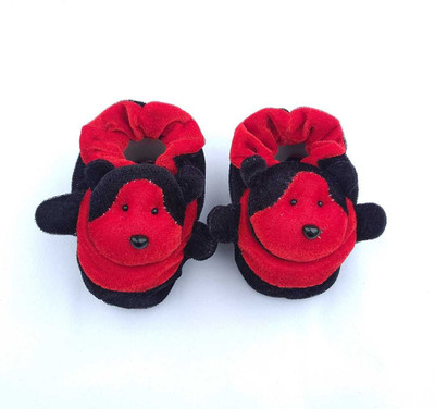 

LMN Child Care Booties(Toe to Heel Length - 6 cm Red, Black), Black;red