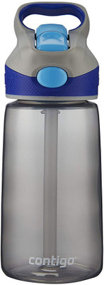 

Contigo AUTOSPOUT Straw Striker Kids Water Bottle, 14oz, Navy 450 ml Shaker(Pack of 1, Purple), Grey