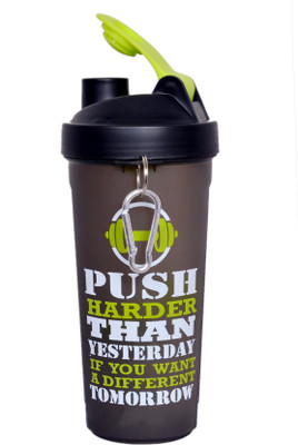 

SPORTSHOLIC Sports Plastic Protein Shaker Bottle 600 Ml For Gym 600 Shaker(Pack of 1, Black)