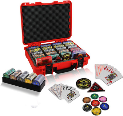 

Casinoite Monte Carlo Dark Millions 400 Poker Chips Set(Multicolor)