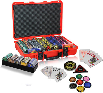 

Casinoite Monte Carlo Dark Millions 600 Poker Chips Set(Multicolor)