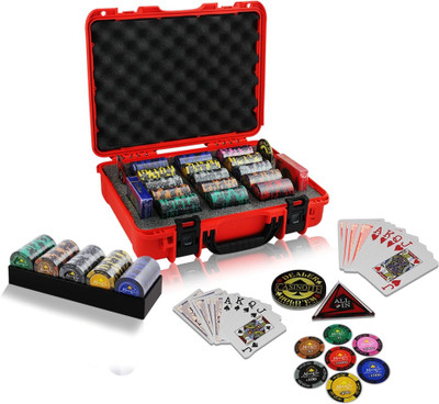 

Casinoite Monte Carlo Dark Millions 300 Poker Chips Set(Multicolor)
