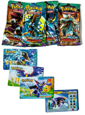 

Bestie Toys NEW Pokemon sun&moon Guardian rising Plastic High Quality VIP cards set of 4 VIP cards(Multicolor)