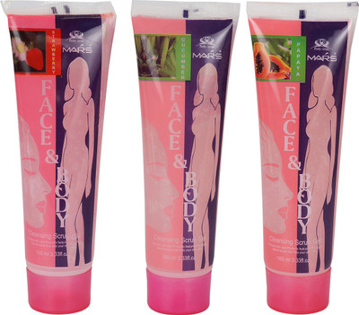 

CYBERCITY MARKETING Cleansing Scrub Gel Strawberry, Cucumber and Papaya (Pack of 3)(300 ml)