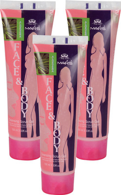 

CYBERCITY MARKETING Aloevera Face and Body Cleansing Scrub Gel (Pack of 3)(300 ml)