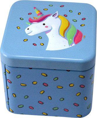 

Saamarth Impex Small Size Metal Box Coin Saving Printed Multi-Purpose Useful Box For Kids-Blue Coin Bank(Blue)
