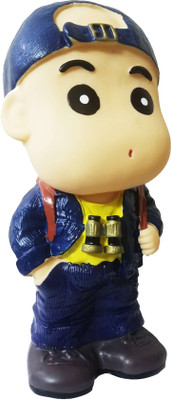

Toy Mela Cute Shinchan Wearing Blue Dress And Cap Piggy Bank Coin Bank(Blue)