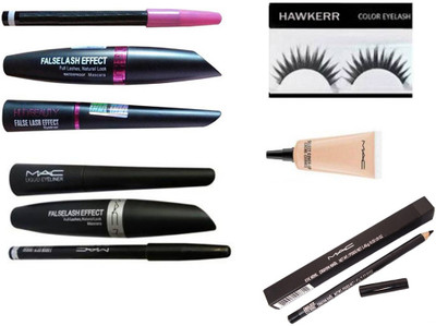

Hawkerr Combo of Huda eyeliner,mascara,kajal pencil, mac eyeliner,mascara,kajal pencil, Mac cover-up, Eyebrow pencil (set of 9)(Set of 9)