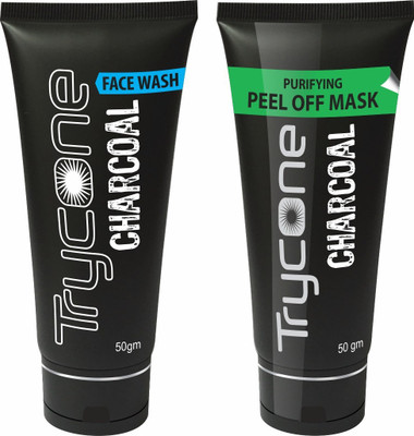 

Trycone Charcoal Peel Off Mask & Charcoal Face Wash For Instant Glow Pack Of 2 50 Grams Each(Set of 2)