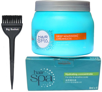 

big Basket Hair Brush & L'Oreal Paris Hair Hydrating Concentrate In A Box With Deep Nourishring Spa(Set of 3)