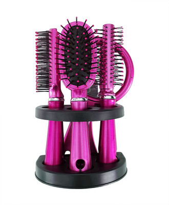 

RAAYA Hair Brush And Comb Set For Home With Hand Mirror And Brush Holder for Dressing Table(Set of 2)