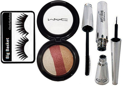 

big Basket Eyelashes, 3 shade Eyeshadow, Brook Candy Eyeliner & Mascara(Set of 4)