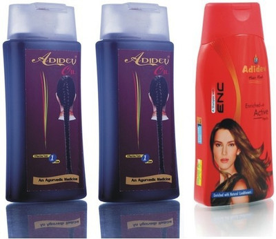 

Adidev Herbals Coconut Hair Oil with Natural Conditioner Shampoo(Set of 3)