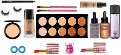 

divas beauty Eyelashes ,Mac Makeup Professional Combo Kit(Set of 15)
