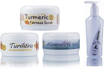 

Adidev Herbals Herbal Skin Whitening Turmeric Fairness Pack(Set of 4)