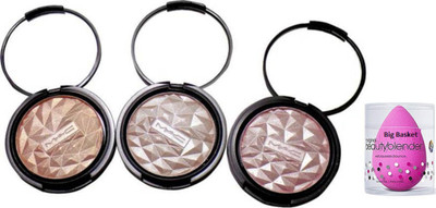 

big Basket sponge puff & mac makeup beauty illuminators (Pack of 3)(Set of 4)