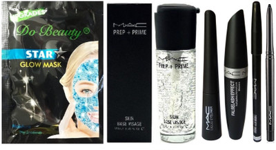 

Do Beauty Mask + Skin Base Visage+Eyeliner+Mascara+Eyebrow Pencil+Kajal Kit(Set of 6)