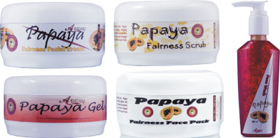 

Adidev Herbals Herbal Skin Whitening Papaya Fairness Face Pack(Set of 5)