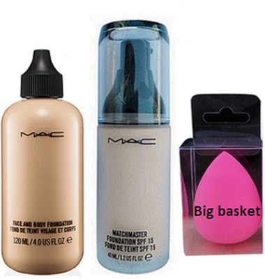 

big Basket Spounge Puff , Matchmaster Foundation , Face And Body Foundation(Set of 3)