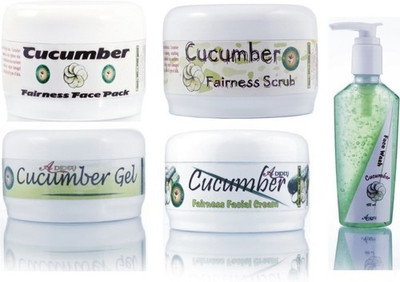 

Adidev Herbals Ayurvedic Skin Brightening Cucumber Fairness Face Pack(Set of 5)