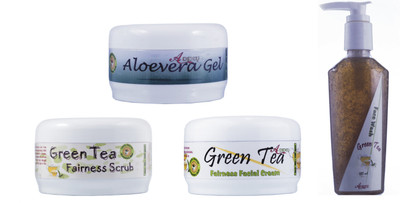 

Adidev Herbals Ayurvedic Green Tea Fairness Glow Pack(Set of 4)