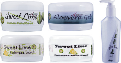 

Adidev Herbals Ayurvedic Skin Brightening Sweet Lime Fairness Face Pack(Set of 5)