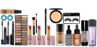 

Marvalous eyelashes with Professional Beauty Charming face Combo Makeup Kit(Set of 18)