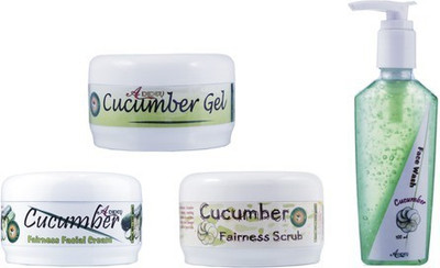 Adidev Herbals Ayurvedic and Herbal Skin Whitening Cucumber Fairness Pack(Set of 4)
