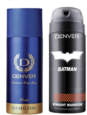 

Denver Deo Pride 165 Ml + Batman Knight Warrior Deo 150 Ml Deodorant Spray - For Men(315 ml, Pack of 2)