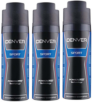 

Denver Deodorant SPORT 150ml x 3 Body Spray - For Men(450 ml, Pack of 3)