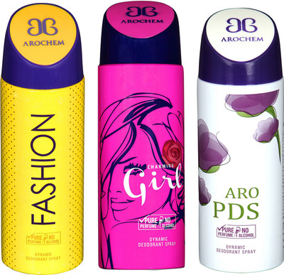 

arochem FASHION DEO COMBO & ARO PDS & GIRL DYNAMIC DEODORANT SPRAY Body Spray Body Spray - For Men & Women(600 ml)