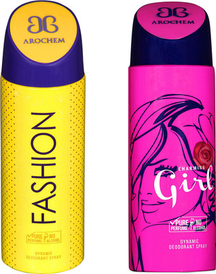 

Arochem FASHION & GIRL COMBO DEO DYNAMIC DEODORANT BODY SPRAY - FOR MEN & WOMEN Body Spray - For Men & Women(400 ml, Pack of 2)
