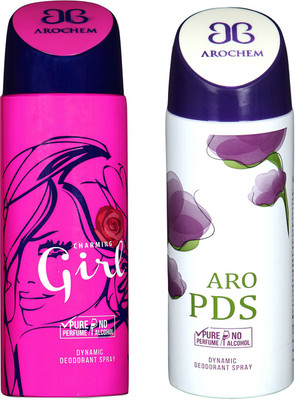 

Arochem GIRL & ARO PDS COMBO DEO DYNAMIC DEODORANT BODY SPRAY - FOR MEN & WOMEN Body Spray - For Men & Women(400 ml, Pack of 2)