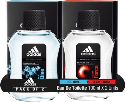 

ADIDAS The EDT Combo's Ice Dive & Team Force Body Spray - For Men(200 ml, Pack of 2)