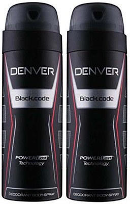 

Denver Deodorant BlackCode 150ml x 2 Body Spray - For Men(300 ml, Pack of 2)