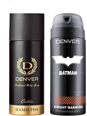 

Denver Deo Caliber 165 Ml + Batman Knight Warrior Deo 150 Ml Deodorant Spray - For Men(315 ml, Pack of 2)