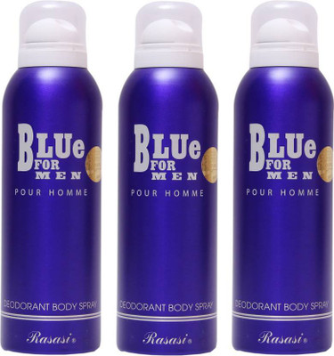 

Rasasi BLUE FOR MEN PACK OF 3 Body Spray - For Men(600 ml, Pack of 3)