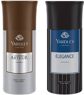 

Yardley London Arthur Body Spray and Elegance For Men PACK OF 2 Deodorant Spray - For Men(300 ml, Pack of 2)