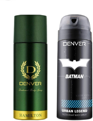 

Denver Deo Hamilton 165 Ml + Batman Urban Legend Deo 150 Ml Deodorant Spray - For Men(315 ml, Pack of 2)
