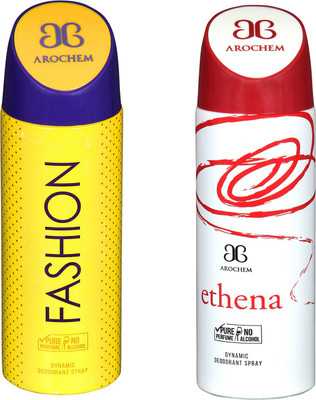 

Arochem FASHION & ETHENA COMBO DEO DYNAMIC DEODORANT BODY SPRAY - FOR MEN & WOMEN Body Spray - For Men & Women(400 ml, Pack of 2)