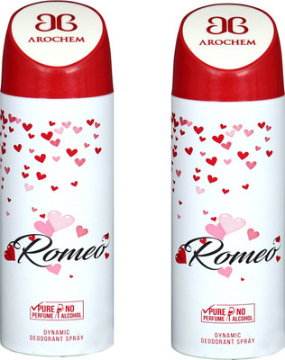 

Arochem ROMEO -2 COMBO DEO DYNAMIC DEODORANT BODY SPRAY - FOR MEN & WOMEN Body Spray - For Men & Women(400 ml, Pack of 2)
