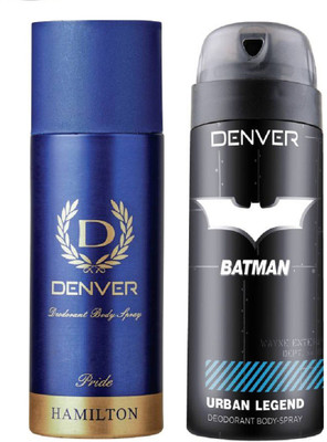 

Denver Deo Pride 165 Ml + Batman Urban Legend Deo 150 Ml Deodorant Spray - For Men(315 ml, Pack of 2)