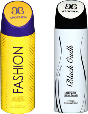 

Arochem FASHION & BLACK OUDH COMBO DEO DYNAMIC DEODORANT BODY SPRAY - FOR MEN & WOMEN Body Spray - For Men & Women(400 ml, Pack of 2)