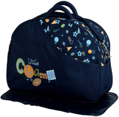 

HomeConxepts Multi Embroidery and Diaper Bag with Diaper Changing Mat Original(Dark Blue)