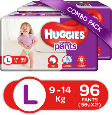 

Huggies Wonder Pants Large Size Diapers - L(96 Pieces)