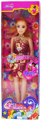 Planet of Toys Beautiful Smart City Girl Doll For Kids, Children(Purple)